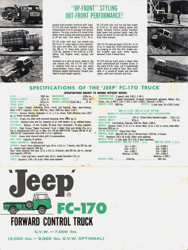 1960 Jeep FC-170 Brochure Page 3